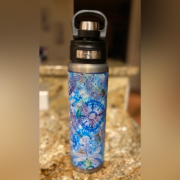 Dragonfly 24 oz Tervis stainless water bottle - Picture 1 of 3